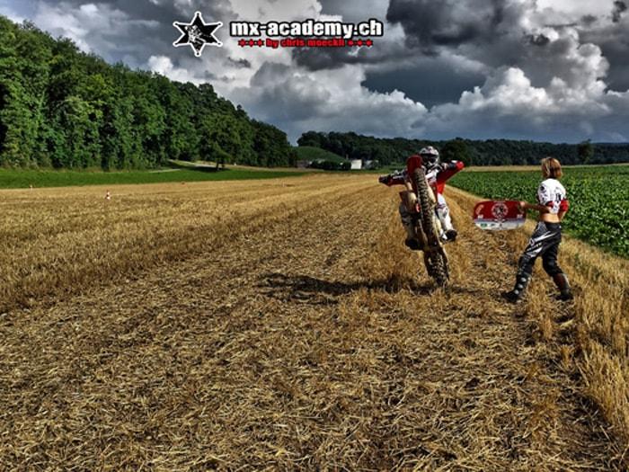 Learning Supermoto techniques from Chris Moeckli